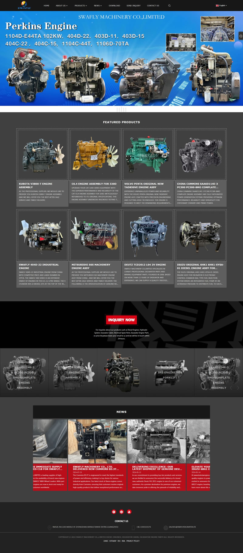 工程機械廠家外貿網站制作